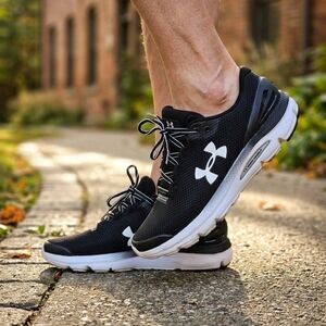 Under Armour Charged Gemini Women's Running Shoes Black/White Size 8.5